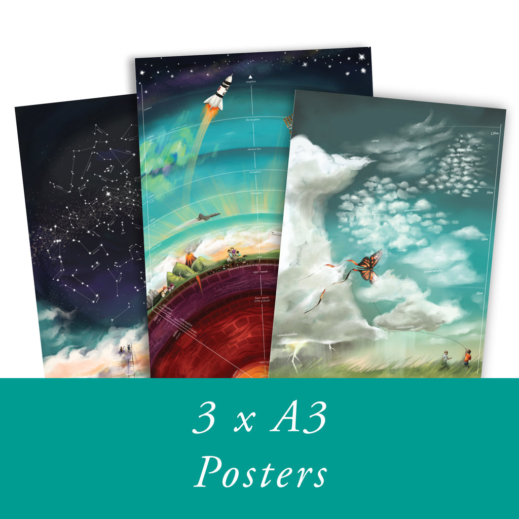 Any 3 x A3 / 11x14 Educational Posters