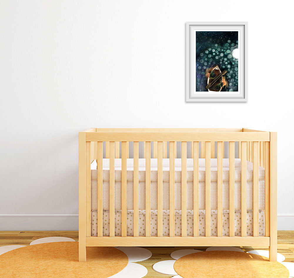 Phosphorescent Jellyfish Art Print