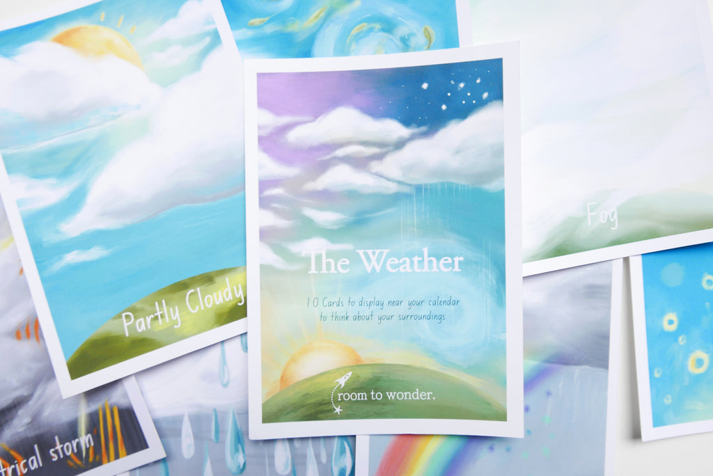 Printable Weather Flashcards, daily ritual cards